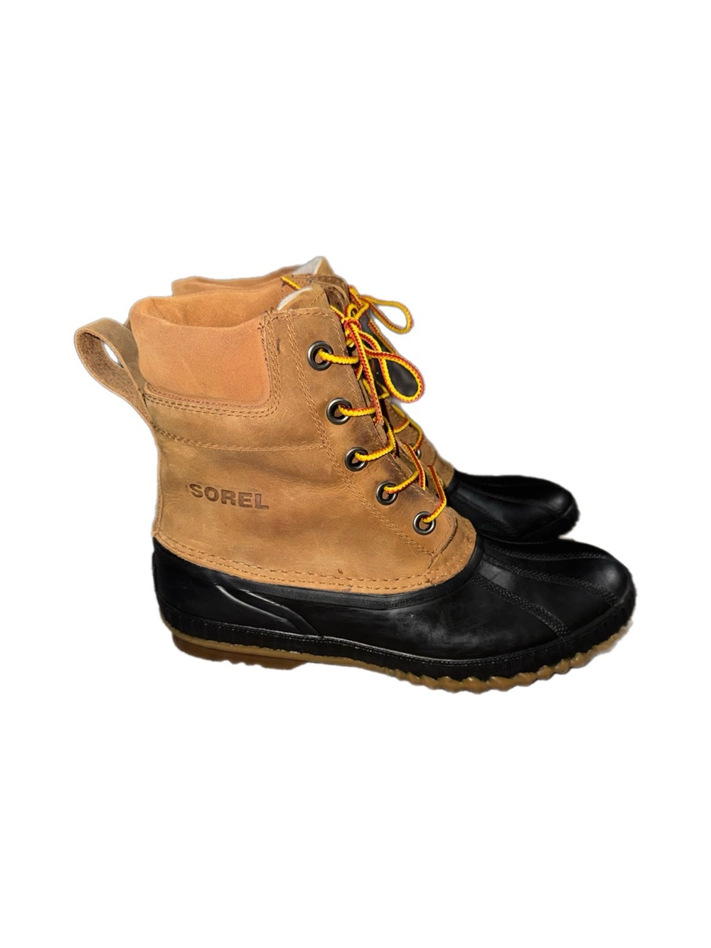 Sorel men’s Cheyenne ll Boot - Tan and Black size 9